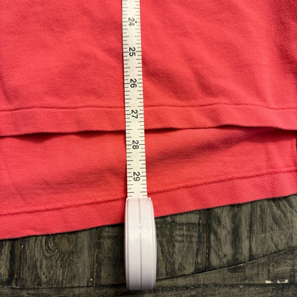 Vtg Polo Ralph‎ Lauren Polo Shirt Mens 1XL Pink Coral Pony Short Sleeve
